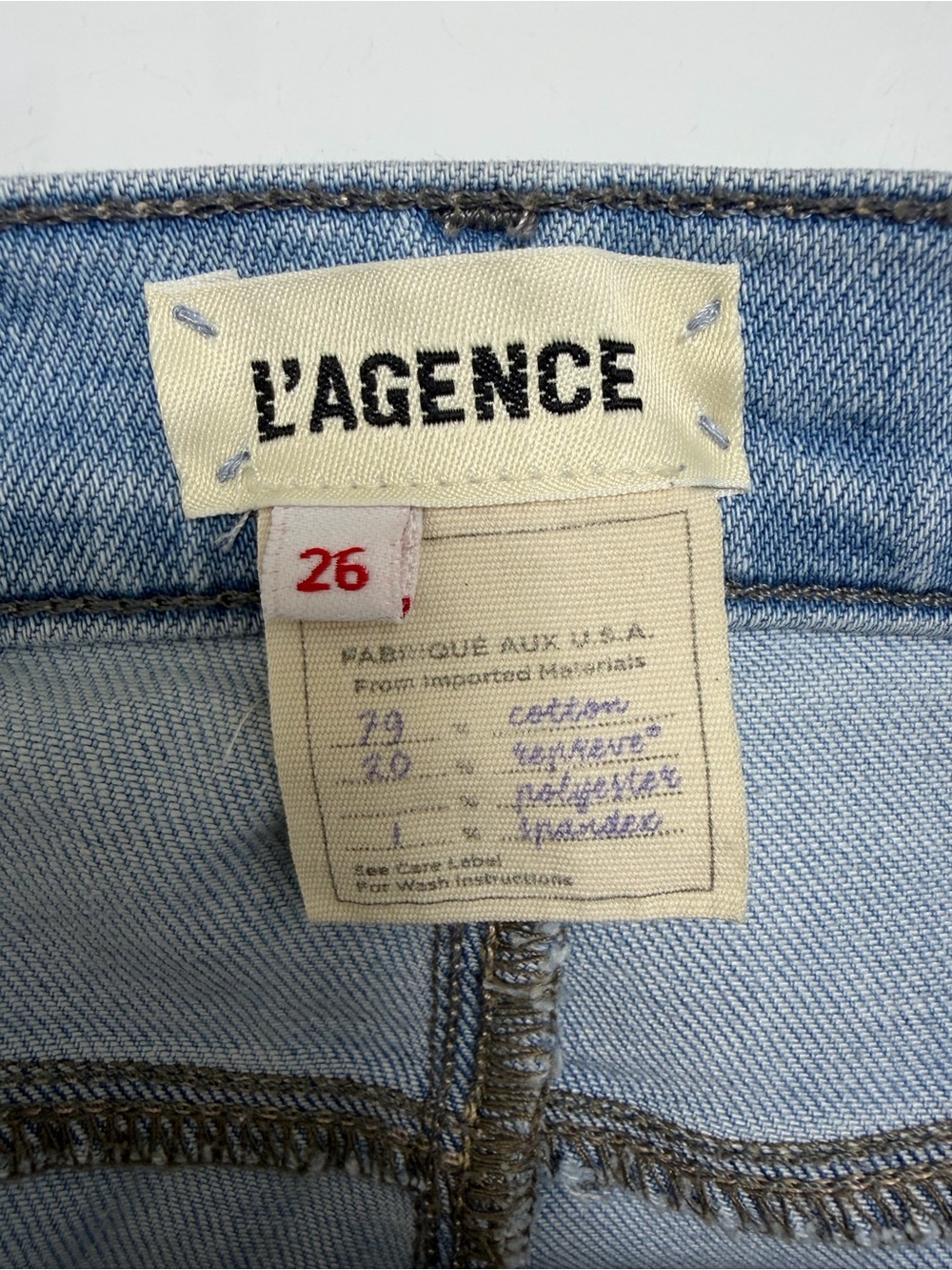 L’agence Alexia High Rise Crop Straight Cigarette Jean in Melrose Size 26 - Picture 8 of 9